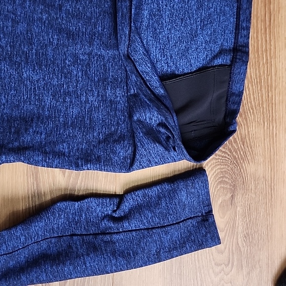 Lululemon Heathered Cerulean Blue Black Rulu Surge Warm Long Sleeve Reflec Shirt - Picture 6 of 15